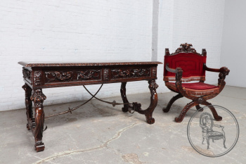 Антикварный набор мебели для кабинета код. BE38363