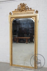 Антикварное напольное зеркало в стиле ампир из позолотой код. BE4096913