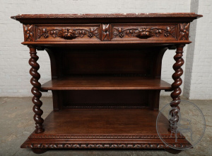 картинка Антикварная консоль с мраморной столешницей и опорами "барли твист" салоне старинных вещей "Шебби" являющийся официальным дистрибьютором в России и Беларуси