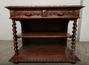 Антикварная консоль с мраморной столешницей и опорами "барли твист" код. BE107081