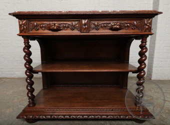 Антикварная консоль с мраморной столешницей и опорами "барли твист" код. BE107081