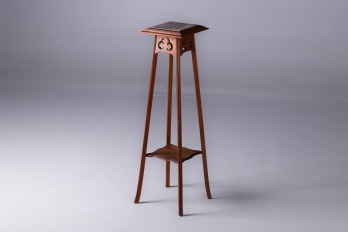 Антикварная ореховая подставка с мраморной столешницей код. RM4101185