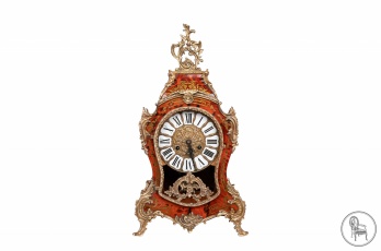 Старинные каминные часы с инкрустацией и бронзовой отделкой код. VS75031