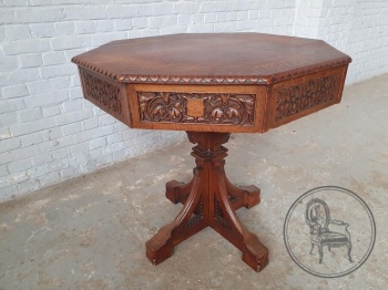 Антикварный дубовый игровой столик код. BE4165252