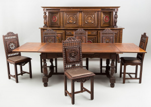 картинка Старинный комплект мебели для столовой салоне старинных вещей "Шебби" являющийся официальным дистрибьютором в России и Беларуси