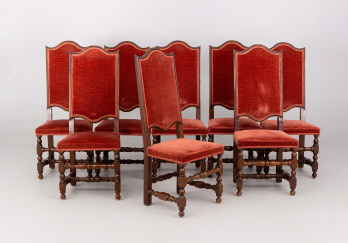 Старинный набор стульев (8 шт.) код. RM42427