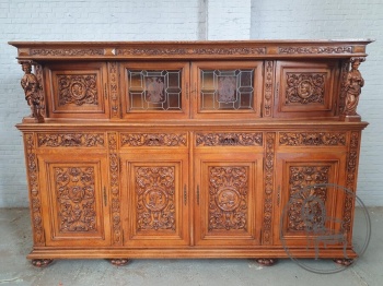 Антикварный дубовый двухъярусный комод код. BE4097290