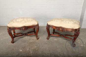 Антикварные парные банкетки в стиле Людовика XV код. BE88572