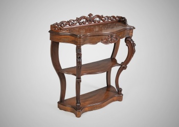 Антикварная консоль из красного дерева с ножками-кабриоль код.&nbsp;RM4166100