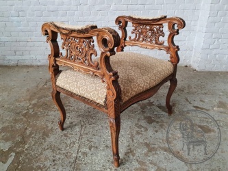 Антикварная ореховая скамья код. BE4127570