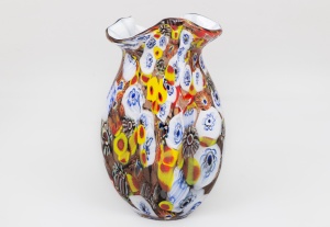 картинка Винтажная стеклянная ваза фантазийной формы салоне старинных вещей "Шебби" являющийся официальным дистрибьютором в России и Беларуси