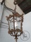 Старинная бронзовая люстра-фонарь с резными стеклами код. BE4097764 фото 7