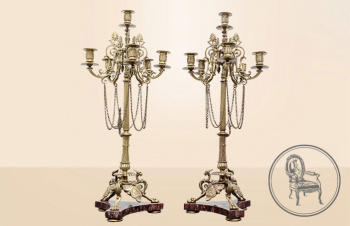 Антикварные канделябры (2 шт) код. VS1238