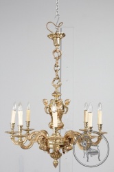 Антикварная бронзовая люстра с ангелочками код. BE4161609