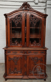 Антикварная витрина середины XIX века в льежском стиле код. BE107450