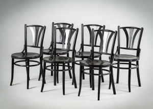 картинка Старинные венские кофейные стулья (6 шт.) из бука салоне старинных вещей "Шебби" являющийся официальным дистрибьютором в России и Беларуси