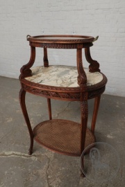 Антикварная ореховая этажерка с отделкой из мрамора код. BE4097488