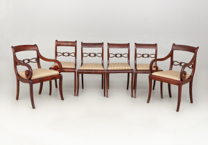 картинка Старинный набор стульев (6 шт.) салоне старинных вещей "Шебби" являющийся официальным дистрибьютором в России и Беларуси