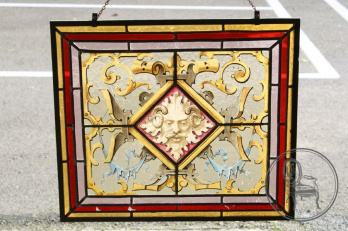 Антикварная витражная панель код. BE6268