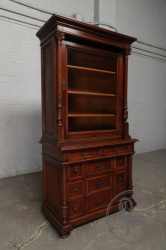 Антикварный книжный шкаф из ореха в классическом стиле код. BE107293