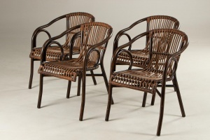 картинка Старинные плетеные кресла (4 шт.) салоне старинных вещей "Шебби" являющийся официальным дистрибьютором в России и Беларуси