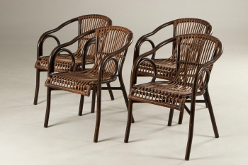 Старинные плетеные кресла (4 шт.) код. RM4101661