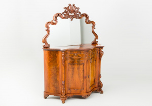 картинка Антикварный комод с зеркалом салоне старинных вещей "Шебби" являющийся официальным дистрибьютором в России и Беларуси