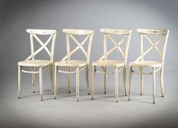 Старинный комплект итальянских стульев из бука (4 шт.) код. RM4160895