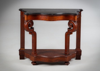 Антикварная консоль с черной мраморной столешницей код. RM4155374