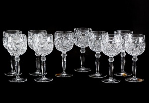 картинка Набор из 10 винтажных хрустальных бокалов салоне старинных вещей "Шебби" являющийся официальным дистрибьютором в России и Беларуси