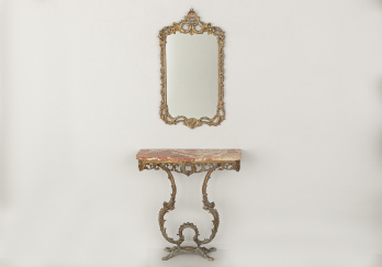 Старинный консольный столик с зеркалом код. RM53982