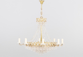 Старинная люстра в стиле Барокко, латунь с хрусталем код. RM4100889