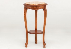 картинка Старинная резная подставка с мраморной столешницей салоне старинных вещей "Шебби" являющийся официальным дистрибьютором в России и Беларуси