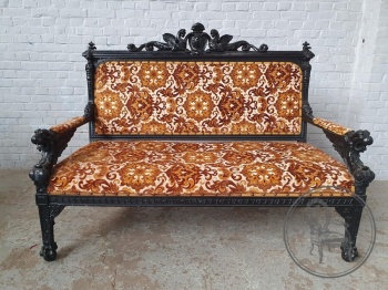 Антикварная скамья из красного дерева код. BE4097464