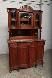 Старинный буфет с зеркалом и мраморной столешницей код. BE88574