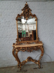 Старинная консоль с зеркалом в стиле барокко код. BE4096784
