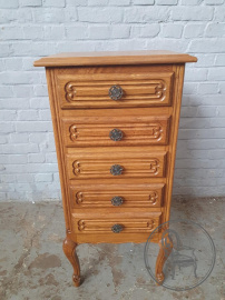 Старинный комод из светлого дуба с пятью выдвижными ящиками код. BE3259325