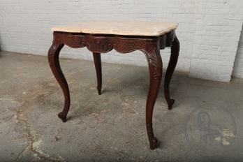 Антикварный резной столик с поверхностью из мрамора код. BE4139753