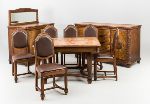 картинка Антикварный комплект мебели для столовой салоне старинных вещей "Шебби" являющийся официальным дистрибьютором в России и Беларуси