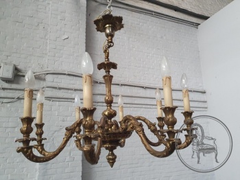 Старинная бронзовая люстра код. BE4097682