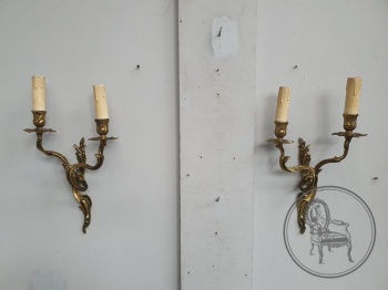 Антикварные бра из бронзы (пара) код. BE4096787