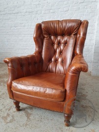 Старинное "ушастое" кресло в стиле Честерфилд код. BE107419
