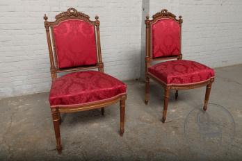 Антикварные стулья (2 шт.) из ореха в стиле ампир код. BE107034