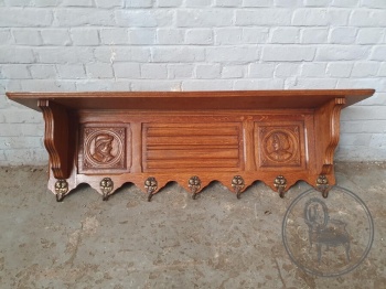 Старинная резная дубовая вешалка код. BE4097346