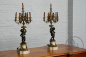 Антикварные настольные лампы (2 шт.) из бронзы и мрамора код. BE6728 фото 8