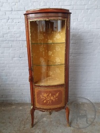 Антикварная угловая витрина из палисандра с маркетри код. BE4097678