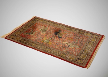 Старинный иранский ковер из шелка и шерсти код.&nbsp;RM4166023