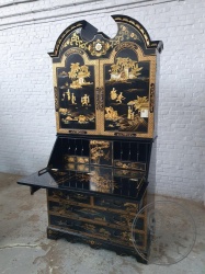 Старинный секретер в восточном стиле с ручной тематической сюжетной росписью код. BE4096714