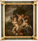 Антикварная картина «Пейзаж с двумя путти, сатиром и композицией из цветов» код. CB3962 фото 1