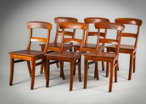 картинка Антикварные стулья (6 шт.) с изогнутой спинкой в Классическом стиле салоне старинных вещей "Шебби" являющийся официальным дистрибьютором в России и Беларуси